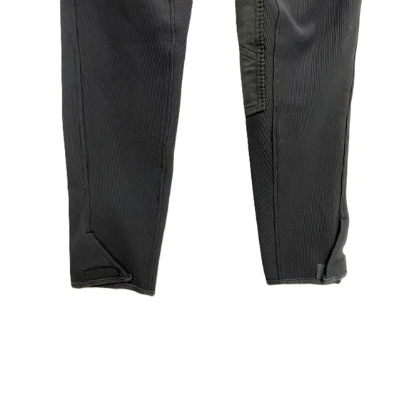 Ribbed Low Rise Knee Patch Riding Breeches Charcoal Ladies Size 30 - Picture 6 of 13
